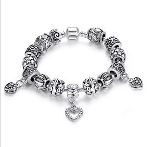European Love 925 Silver Charms Bracelet